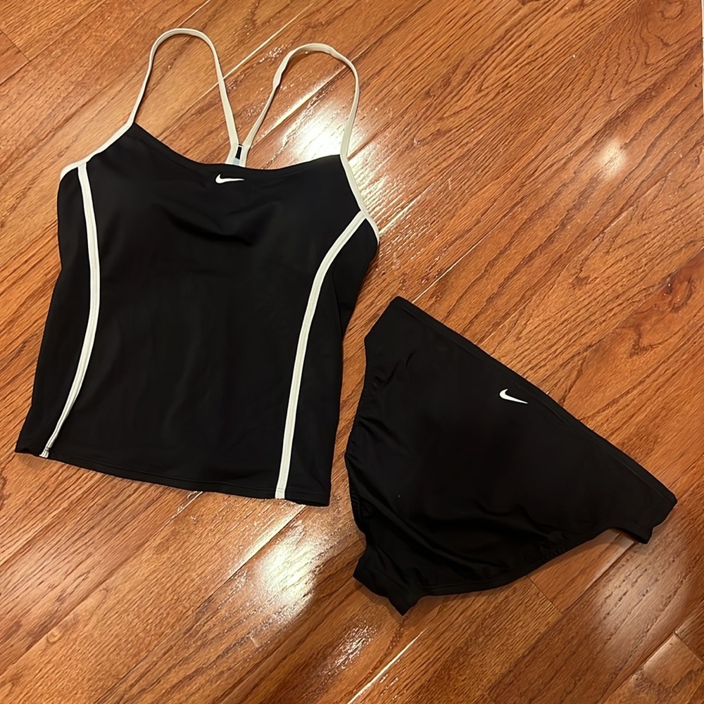 Nike Women's Black and White Sports Tank Bikini - Picture 3 of 7